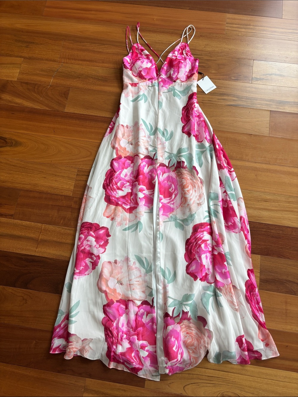 NWT Calvin Klein floral maxi dress - Picture 1 of 13